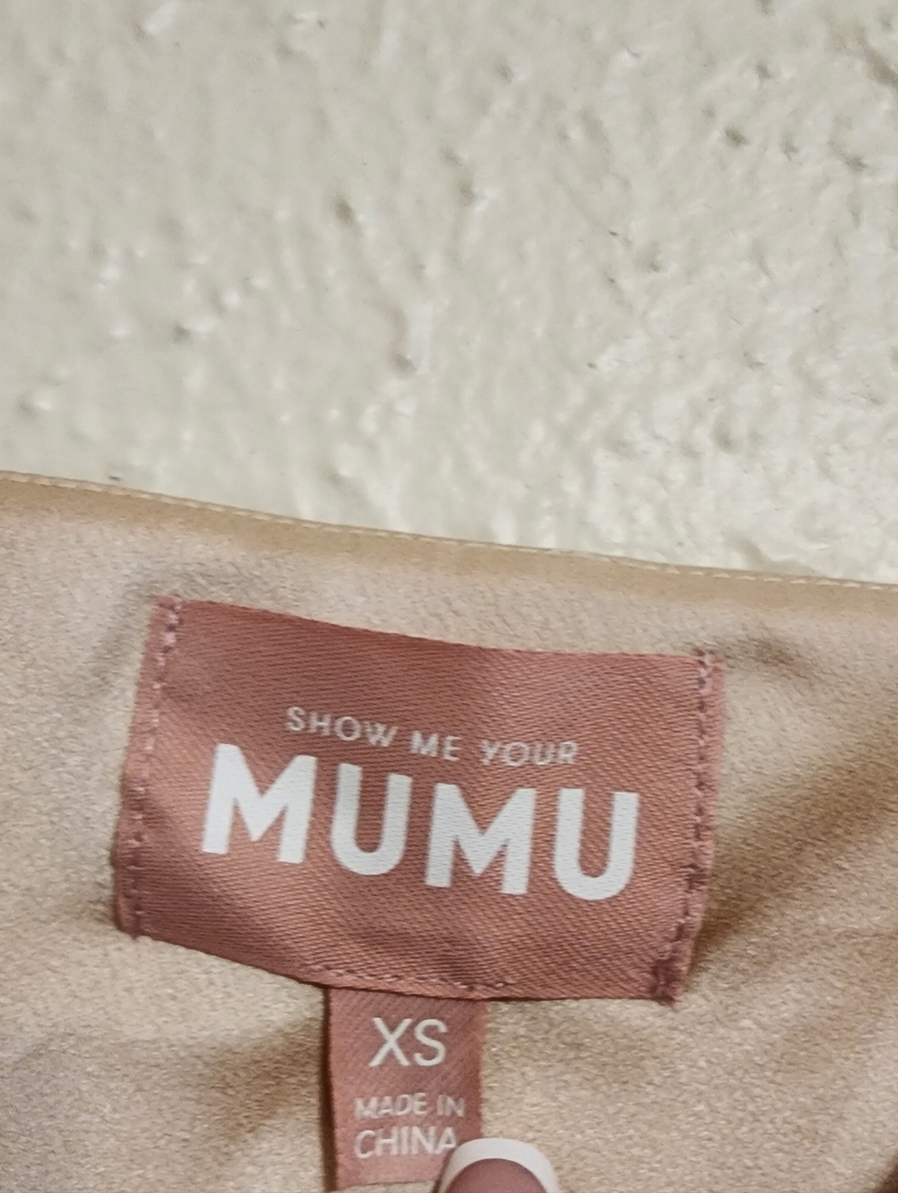 Show Me Your MuMu Vanity Champagne Luxe Satin Dress XS Wedding Bridal Party - Picture 7 of 8